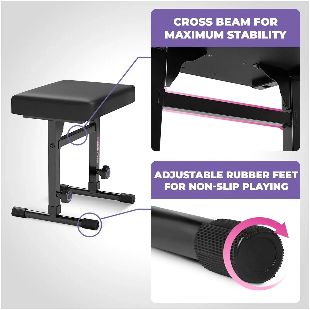 Refurbished Adjustable Z Style Keyboard Stand w/ Bench
