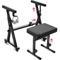 Adjustable Z Shape Keyboard Stand with Wheels and Bench