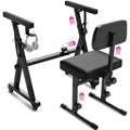 Keyboard Stand w/ Wheels and Adjustable Bench Set