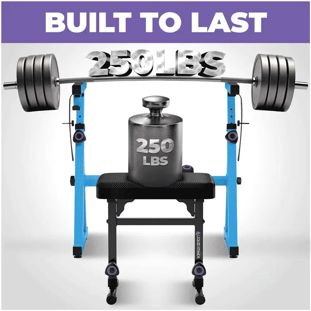 Light Blue Adjustable Z Style Keyboard Stand w/ Mesh Cushion Bench