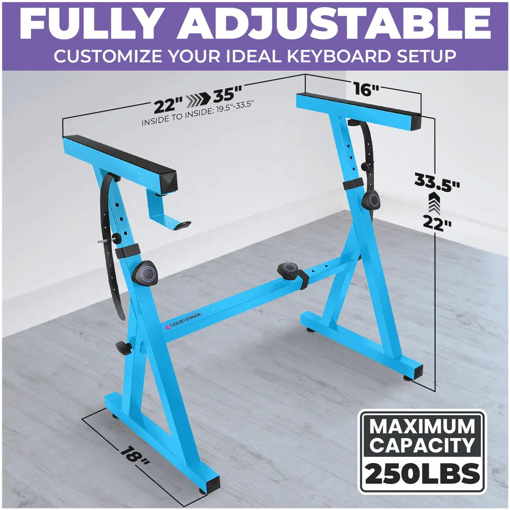 Light Blue Adjustable Z Style Keyboard Stand