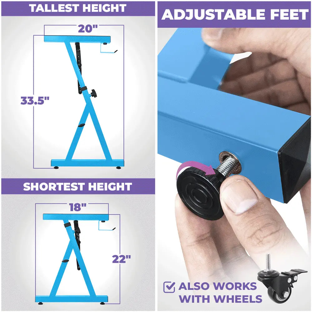 Light Blue Adjustable Z Style Keyboard Stand