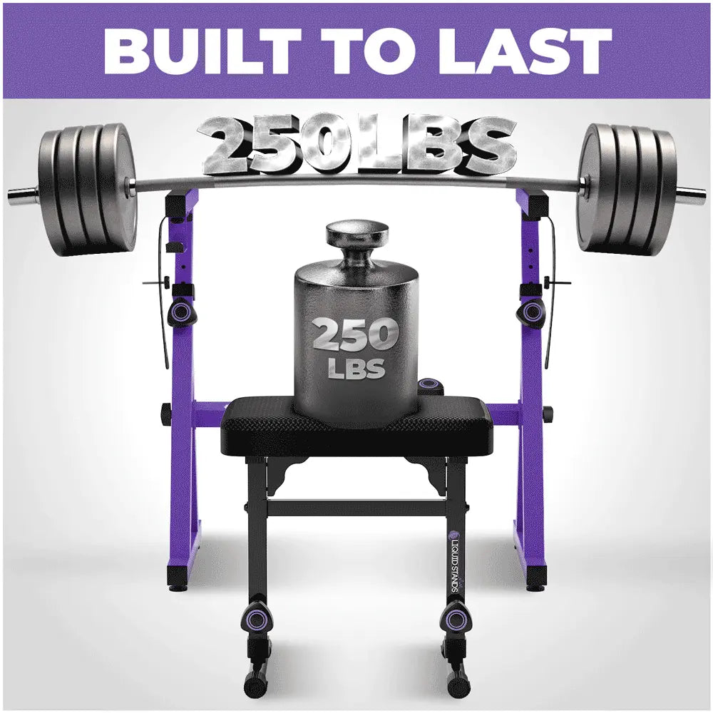 Adjustable Z Style Purple Keyboard Stand w/ Mesh Cushion Bench