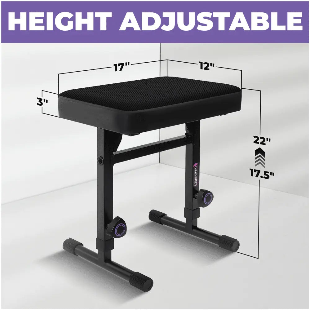 Refurbished Adjustable Keyboard Bench Seat with Mesh Cushion