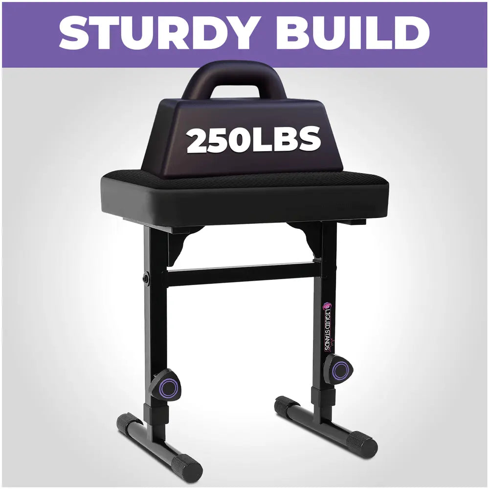 Adjustable Keyboard Bench Seat with Mesh Cushion