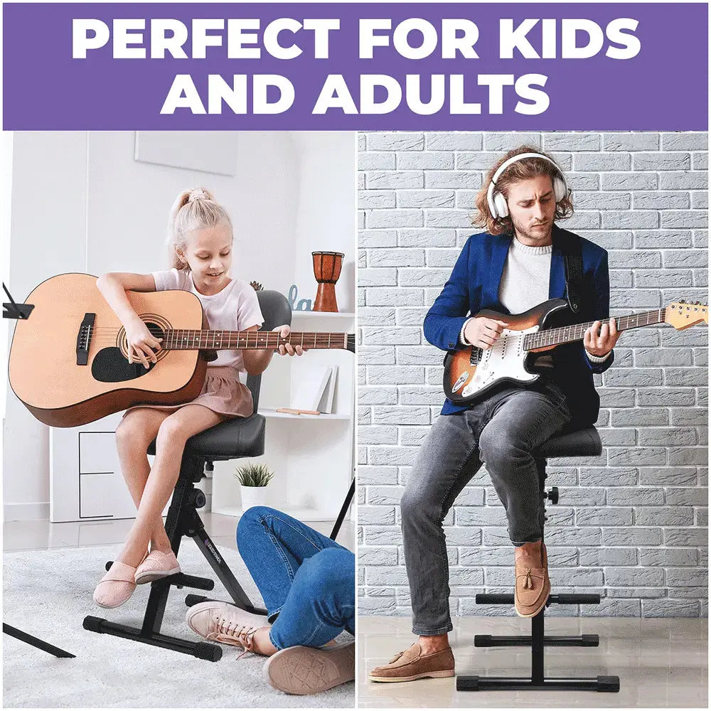 Refurbished Standard Adjustable Guitar Stool with Backrest