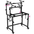 3-Tier Portable Keyboard Workstation with Wheels
