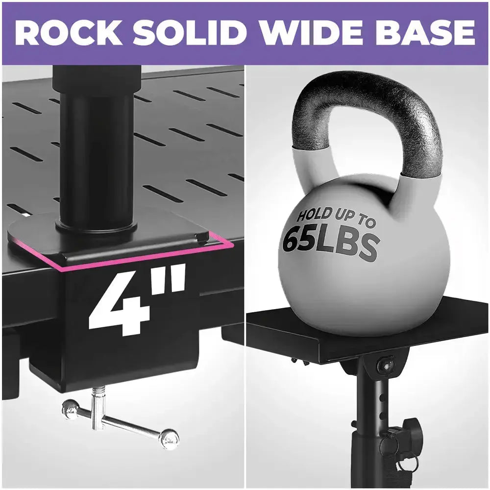 Refurbished 2-Piece Clamp-on Adjustable Speaker Monitor Stands with Tilt