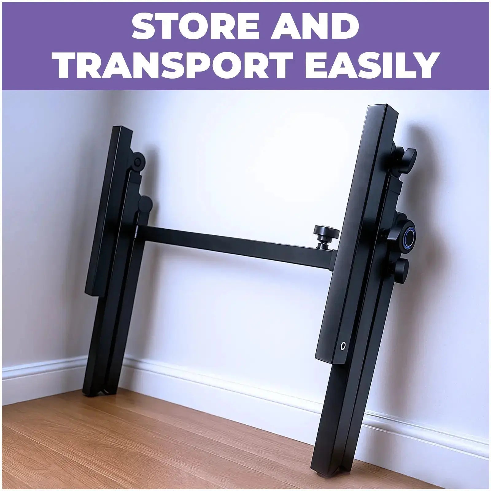 Foldable Z Style Black Piano Stand