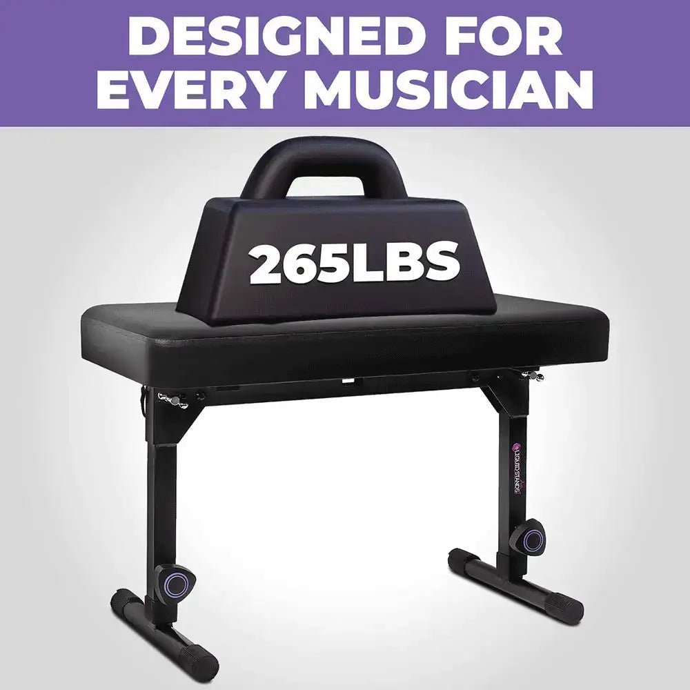Foldable Large Piano Bench | Adjustable Piano Bench