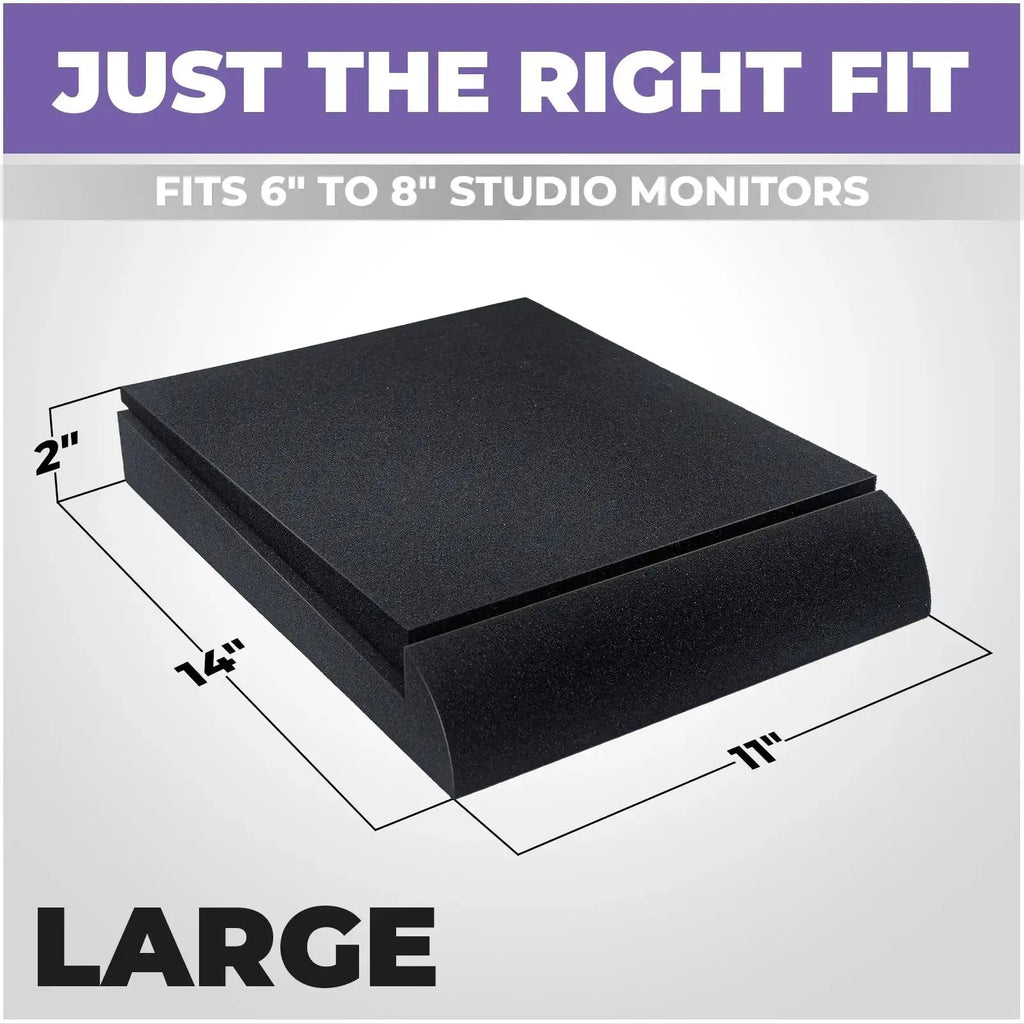 Studio Monitor Sound Isolation Pads for Speakers 6-8" (Large)
