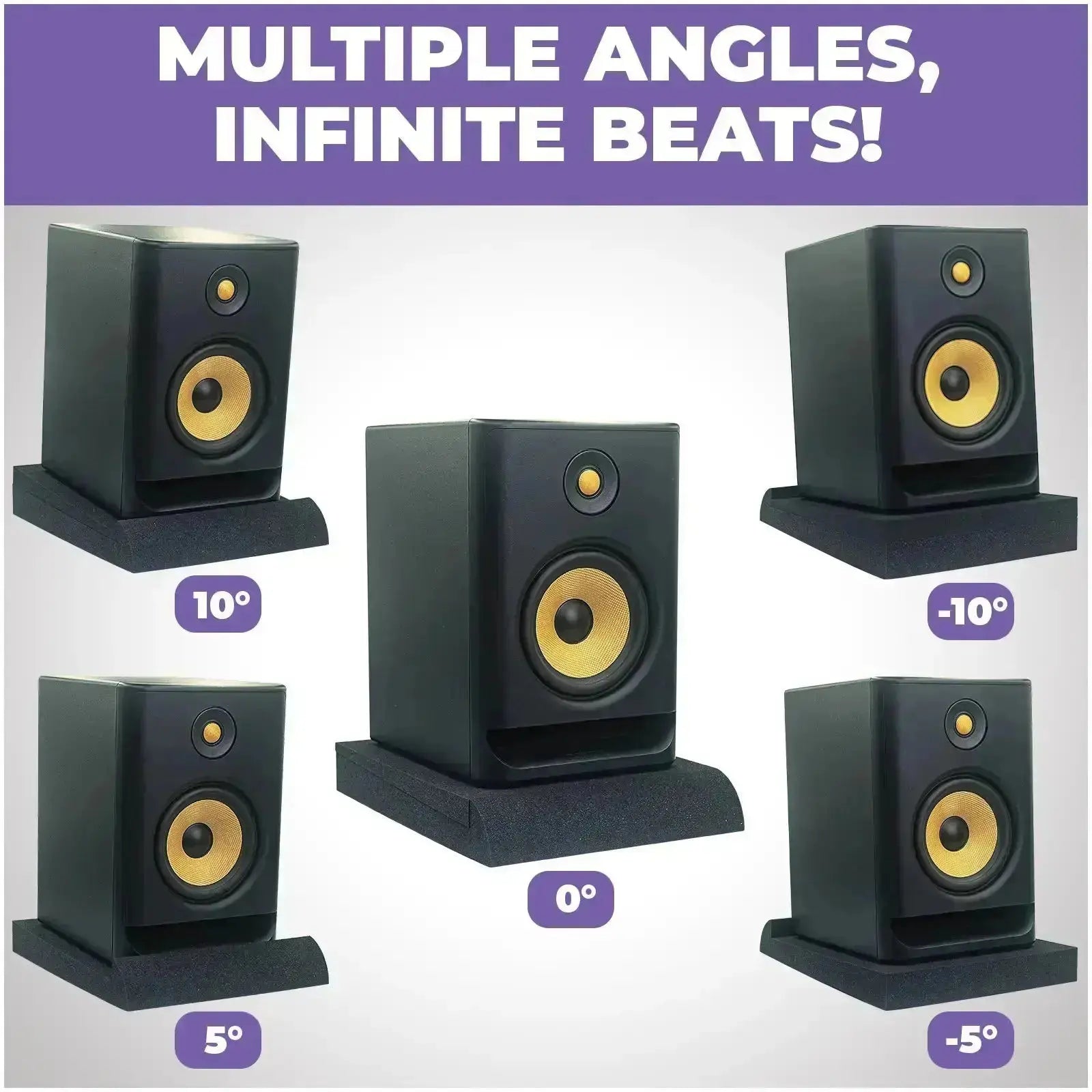 Refurbished Studio Monitor Sound Isolation Pads for Speakers- 5" (Medium)