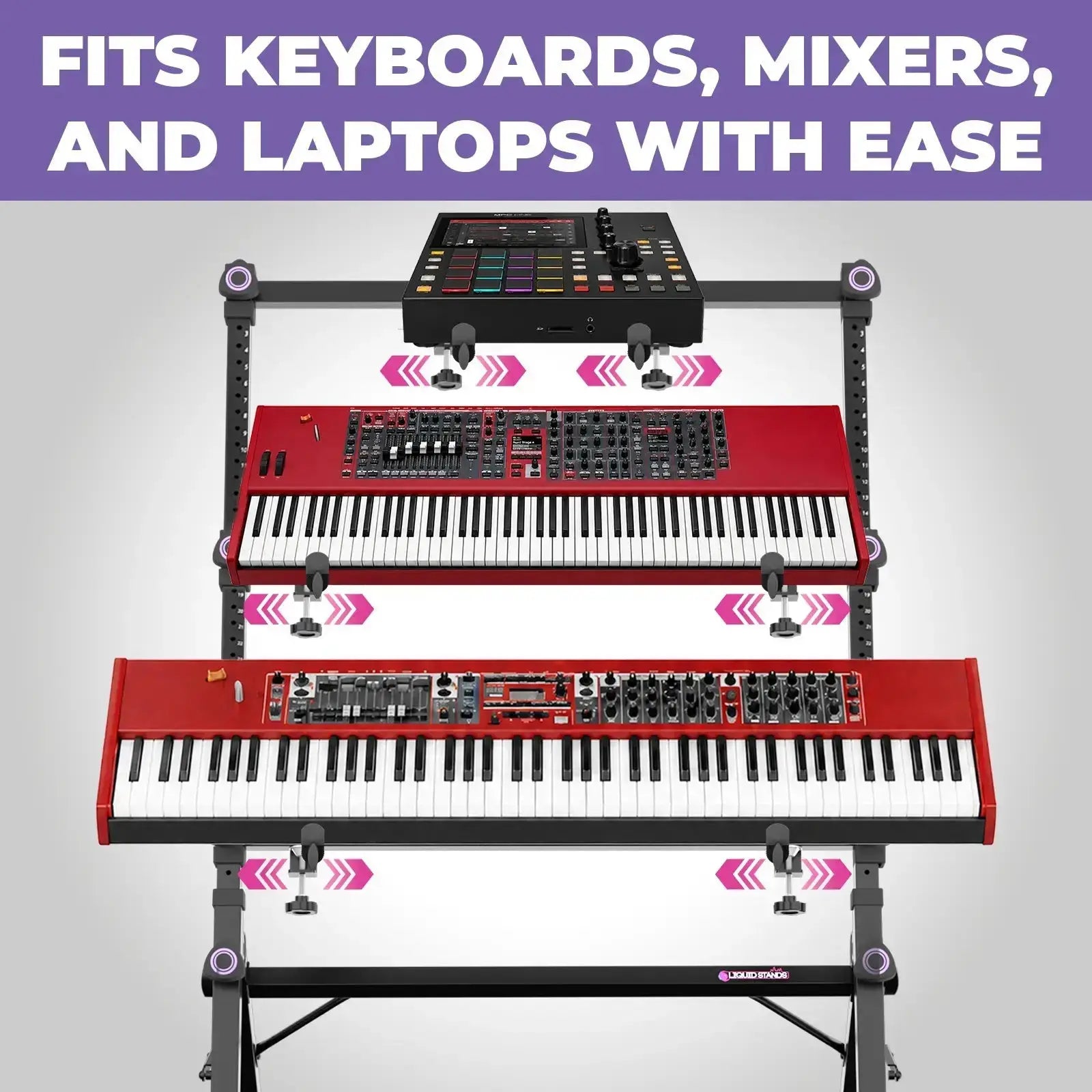 Refurbished 3 Tier Keyboard and Synth Stand