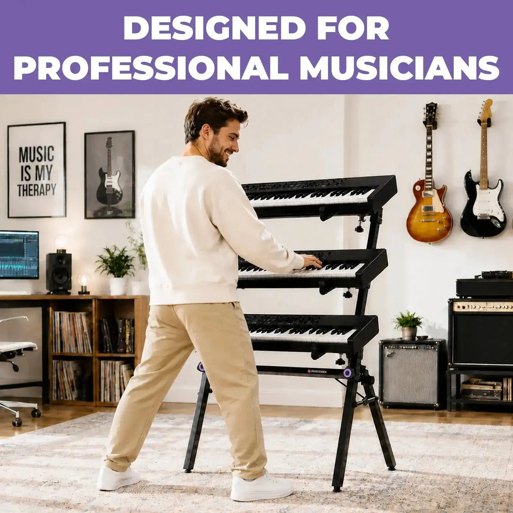 3 Tier Keyboard and Synth Stand