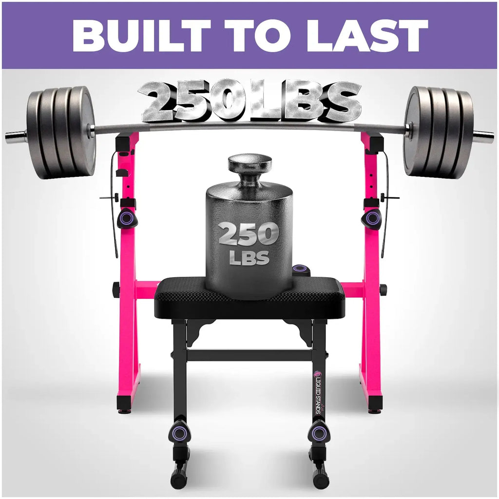 Pink Adjustable Z Style Keyboard Stand w/ Mesh Cushion Bench