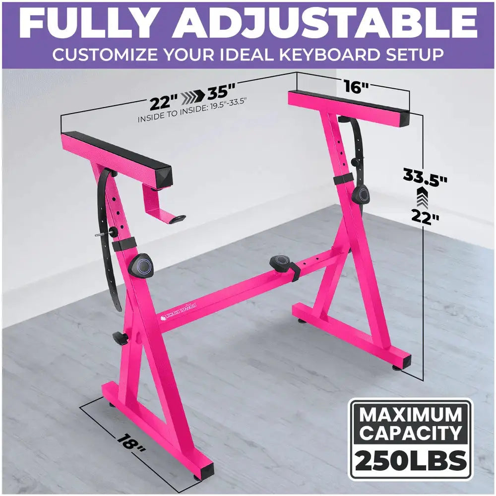 Refurbished Adjustable Z Style Pink Keyboard Stand