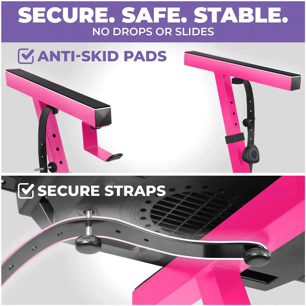Refurbished Adjustable Z Style Pink Keyboard Stand