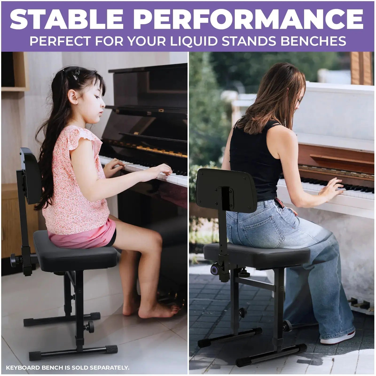 Longer Legs for Piano Bench with Backrest