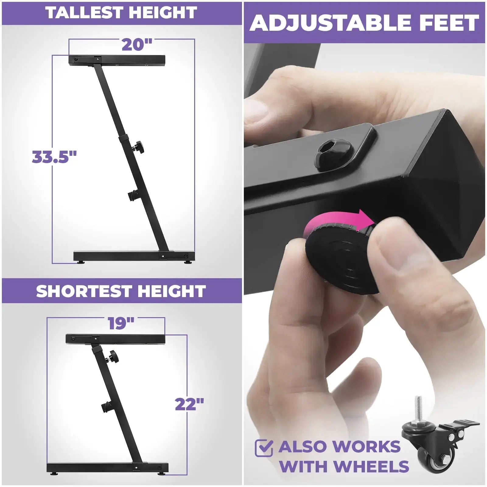 Foldable Z-Style Keyboard Stand