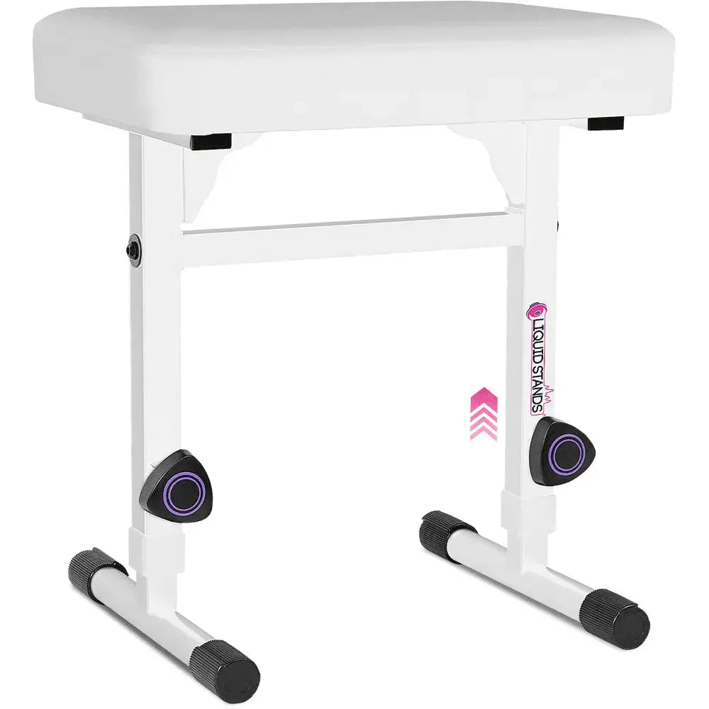 Adjustable White Keyboard Bench Seat