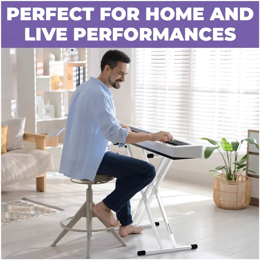 Adjustable X Style White Keyboard Stand