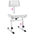 Adjustable White Keyboard Bench Seat with Backrest