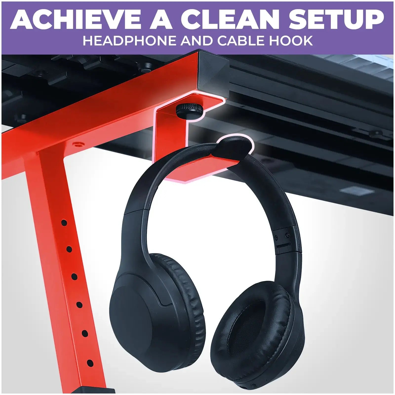 Adjustable Z Shape Red Keyboard Stand with Wheels