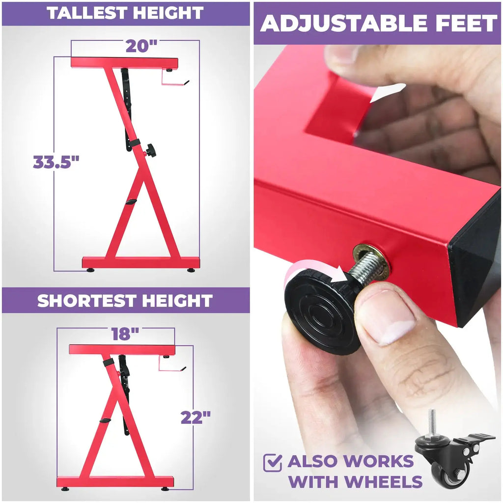 Adjustable Z Style Red Keyboard Stand