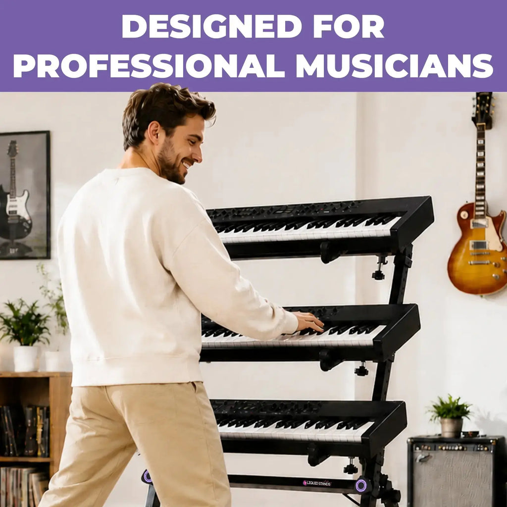 3-Tier Keyboard and Synth Stand Arms