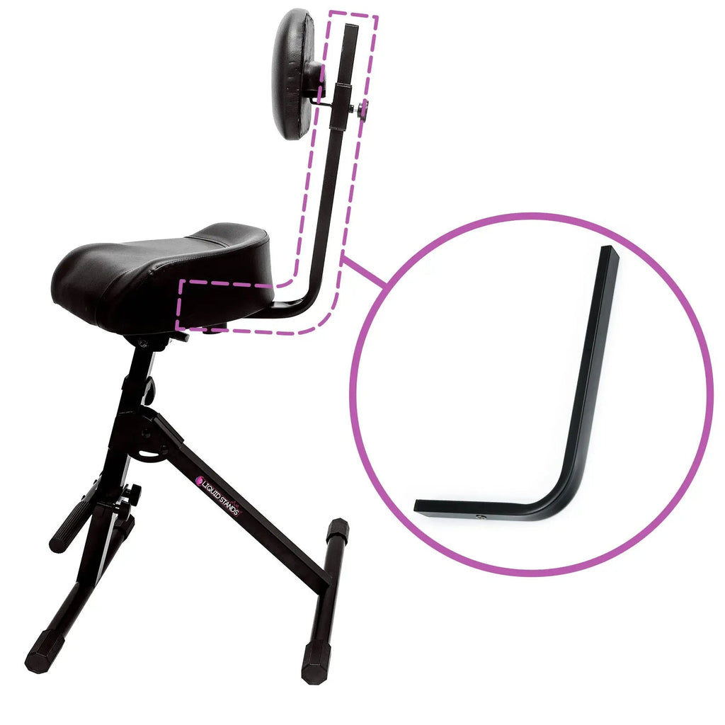 J-shape Backrest Post for Musician Stool