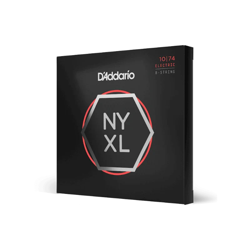 D'Addario NYXL1074 Light Top/Heavy Bottom 8-String, NYXL Electric Guitar Strings (10-74)