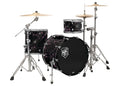 Navigator 3-Piece Kit 8″ x 12″, 16″ x 16″, 18″ x 22″ Black with Pink Splatter satin stain finish SJC Drum Sets Drums