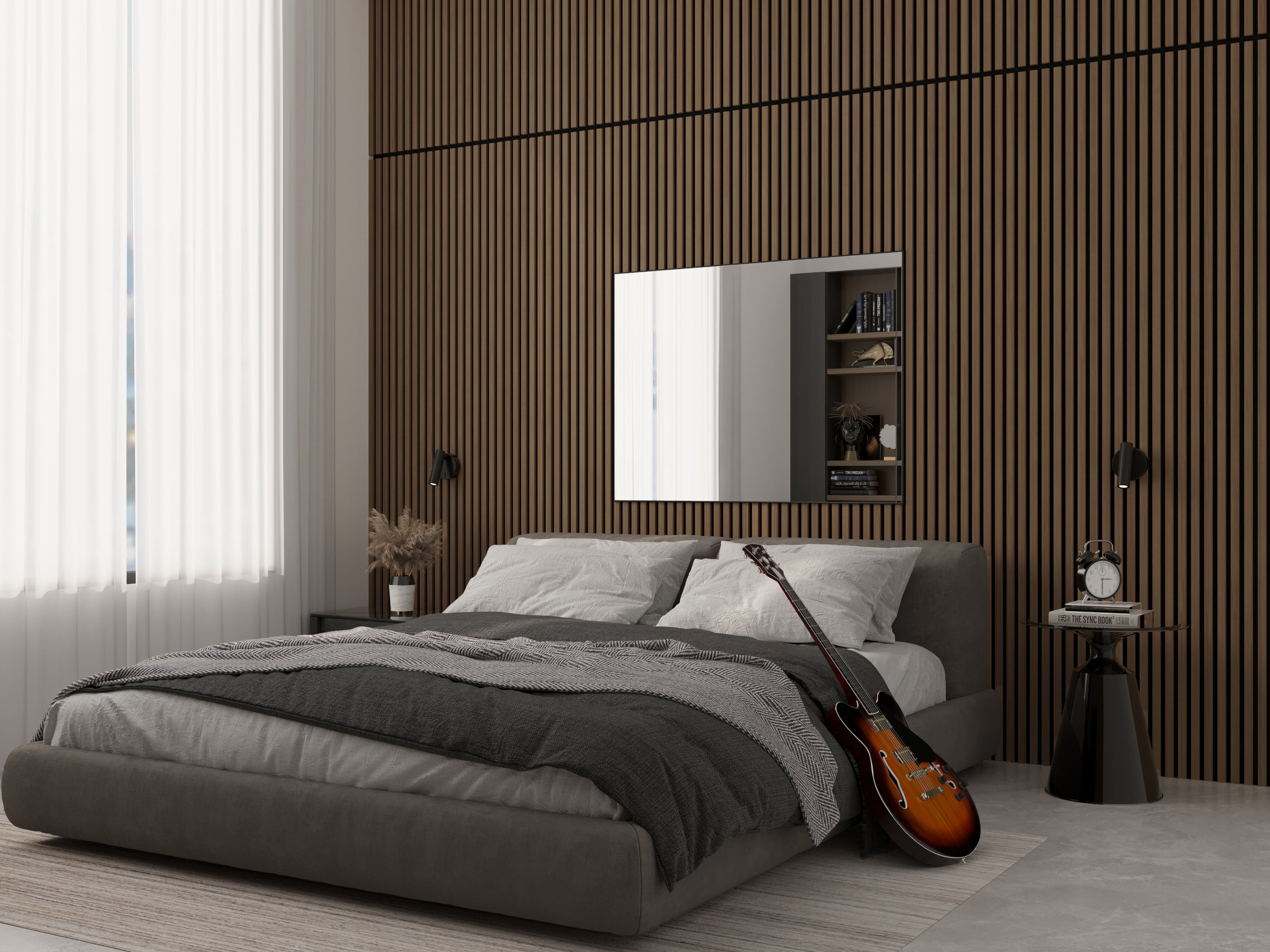 2-Pack Acoustic Wall Panels – Smoked Oak