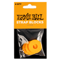 Ernie Ball Strap Blocks - Orange - 4 Pack