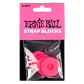 Ernie Ball Strap Blocks - Pink - 4 Pack