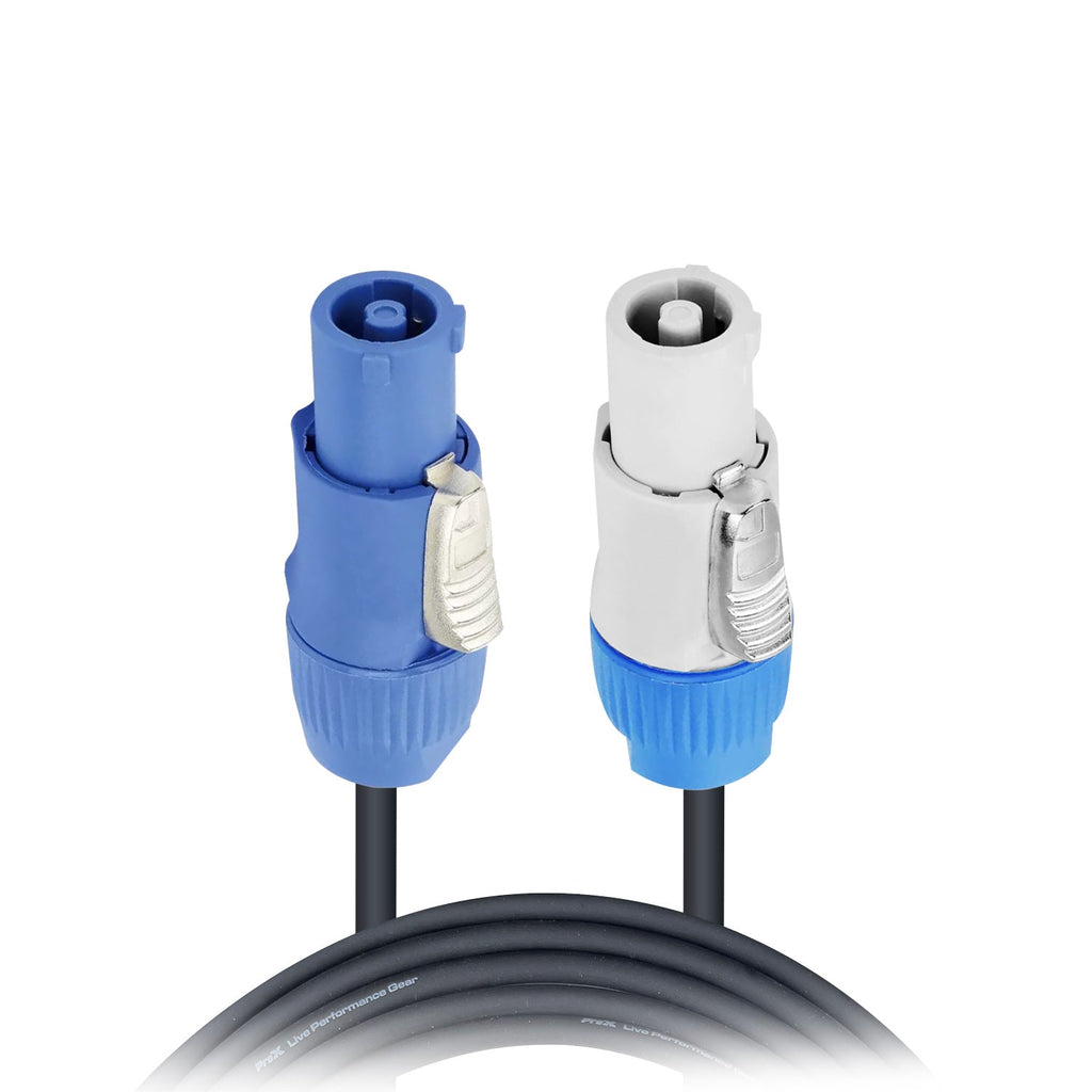 ProX 10 Ft. 14 AWG High Performance Power Connection Link Grey Male to Blue Male for Power Connection compatible devices