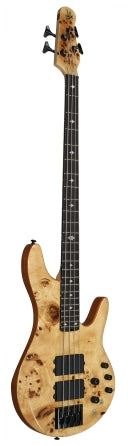 Pinnacle 4-String Bass Electric Bass Guitar with Natural Burl Finish Michael Kelly Guitars Stringed Instruments