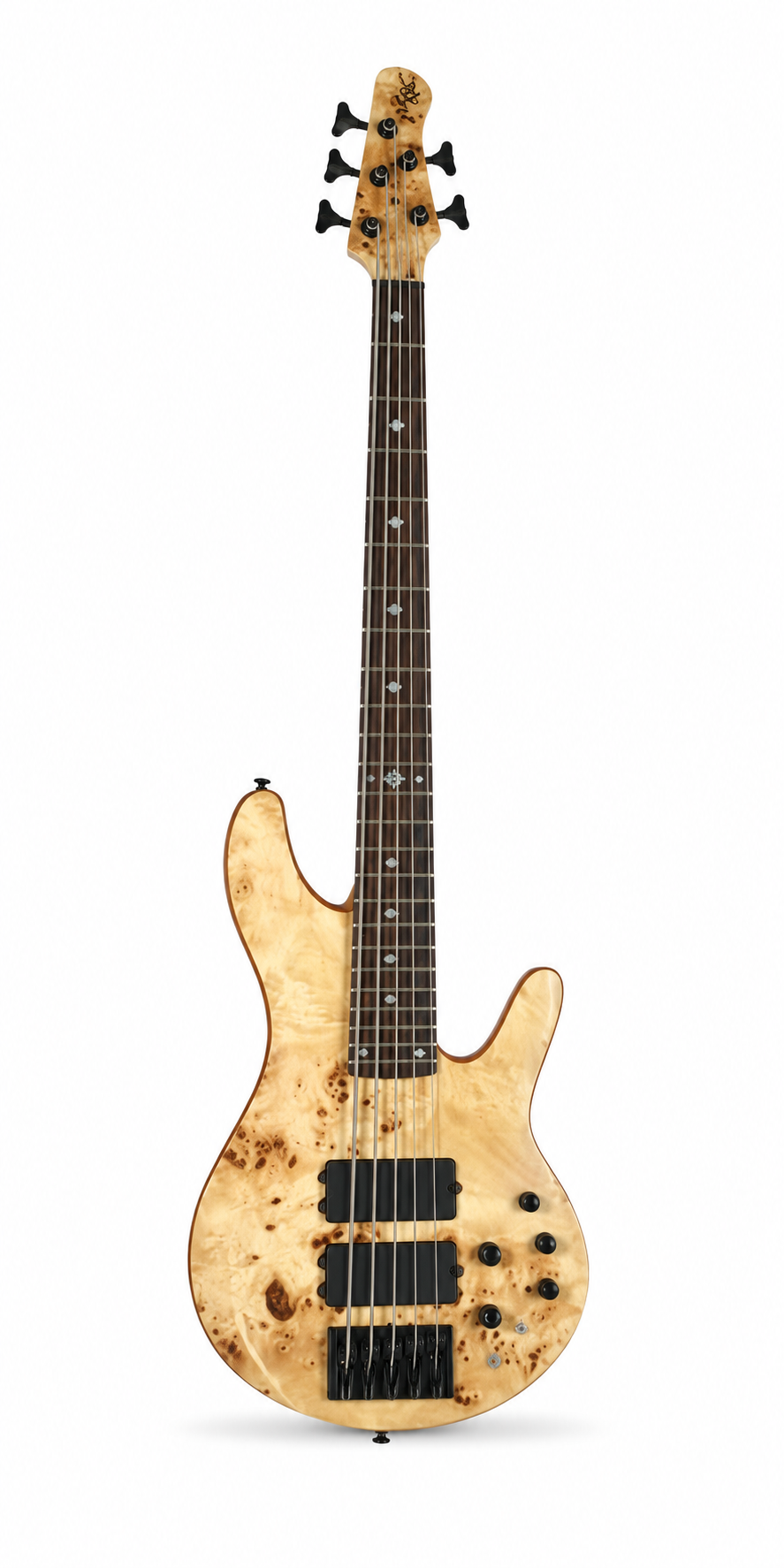 Pinnacle 5-String Bass Electric Bass Guitar with Natural Burl Finish Michael Kelly Guitars Stringed Instruments