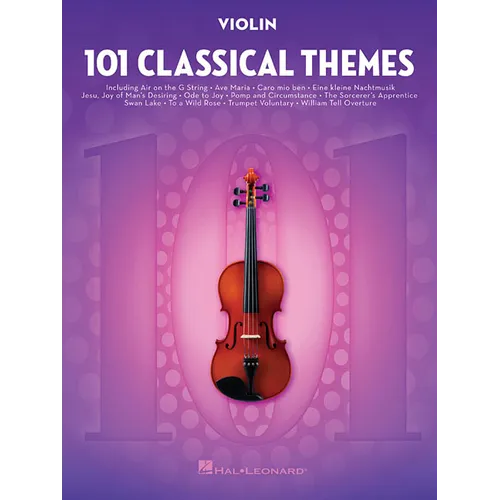 101 Classical Themes for Violin Instrumental Folio Essential Violin Sheet Music Collection Hal Leonard Violin Solo Book - Paperback