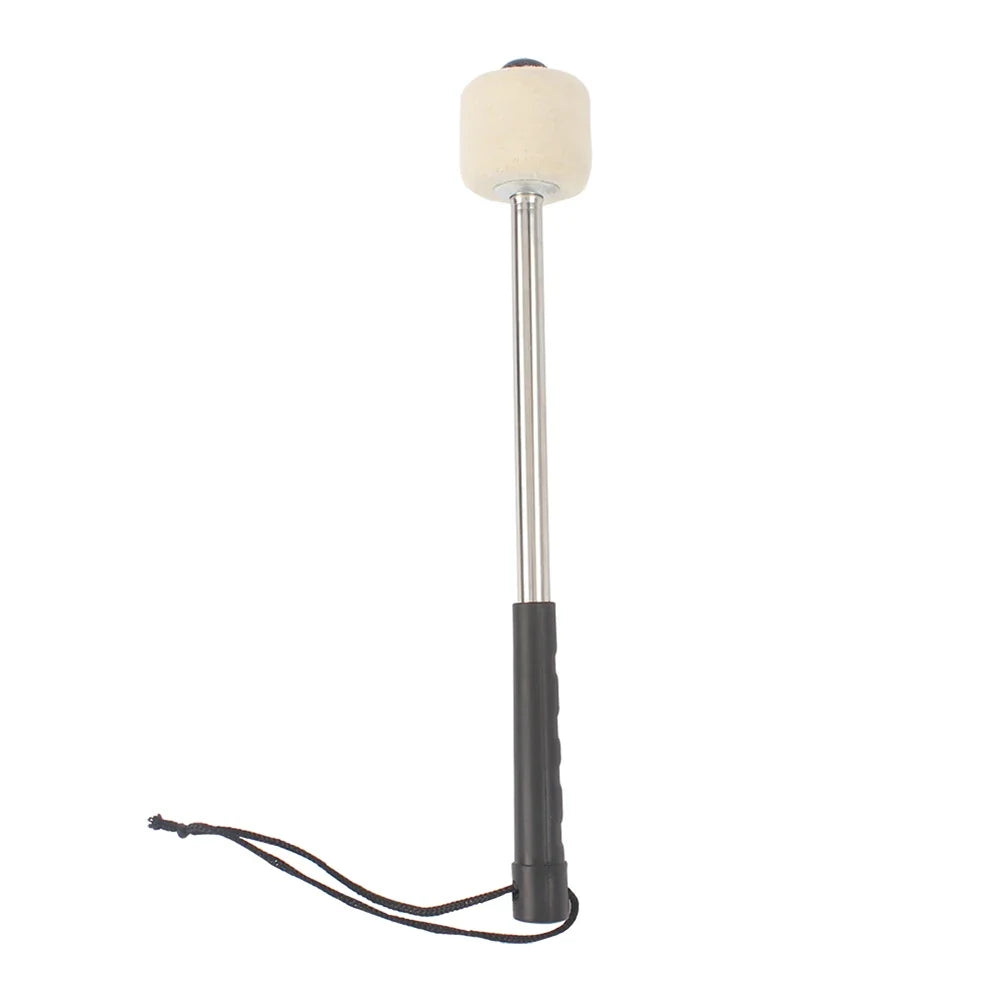 Bass Drum Mallet Professional Marching Bass Felt Head Drumsticks with Hanging Rope Timpani Metal Drum Sticks Musical Instrument