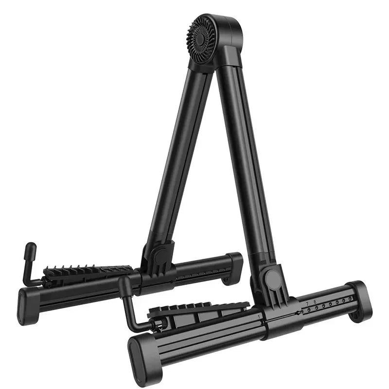 Folding Adjustable Instrument Stand Guitar Rack Instrument Display Stand Bass, Acoustic, Classical, and Electric Guitar Support