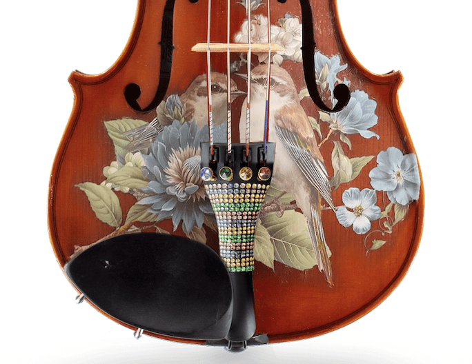 Rozanna's Song Bird Violin Outfit | Robin Egg Blue Pearl Tuners & Brazilwood Bow