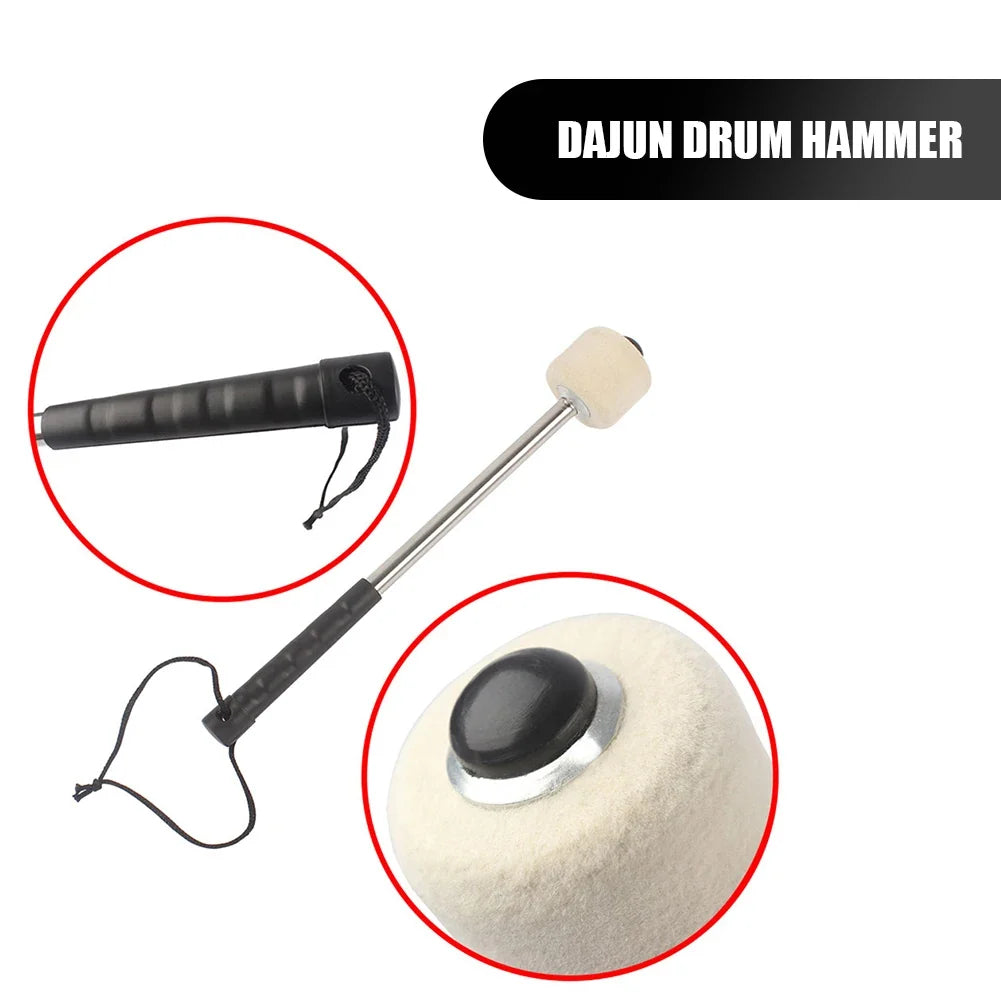 Bass Drum Mallet Professional Marching Bass Felt Head Drumsticks with Hanging Rope Timpani Metal Drum Sticks Musical Instrument