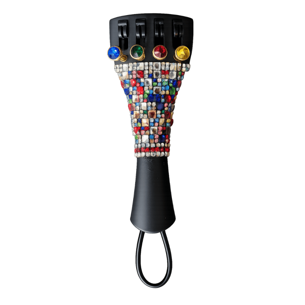 Rozanna's Lumina Artist Violin Outfit Multi-Color Crystal Tailpiece