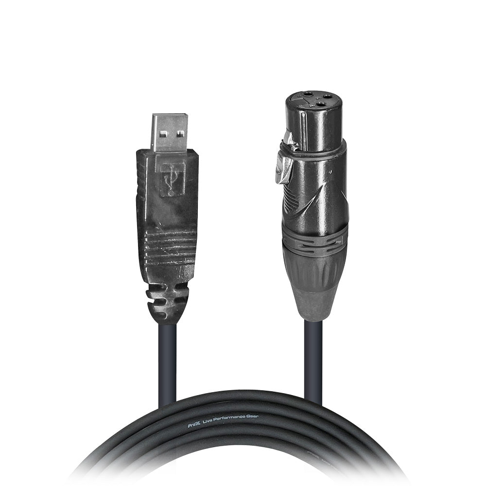 ProX 10 Ft XLR-F to USB High Performance Audio Cable
