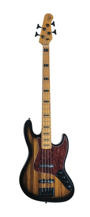 Vintage Element 4 Zebra Burst Electric Bass Michael Kelly Guitars Stringed Instruments