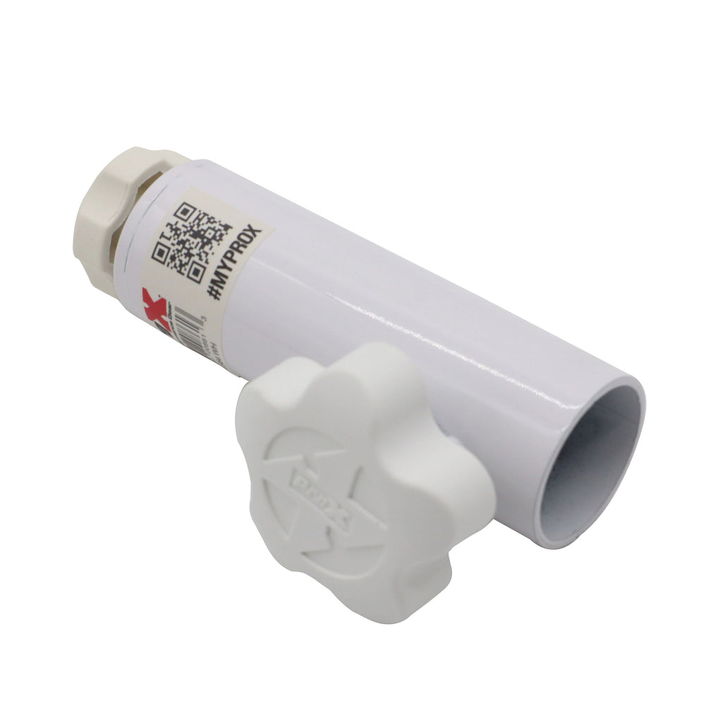 ProX 1 3/8" 35mm Universal Compact Single Stud Lighting M8 Mount for Most Speaker Stands White