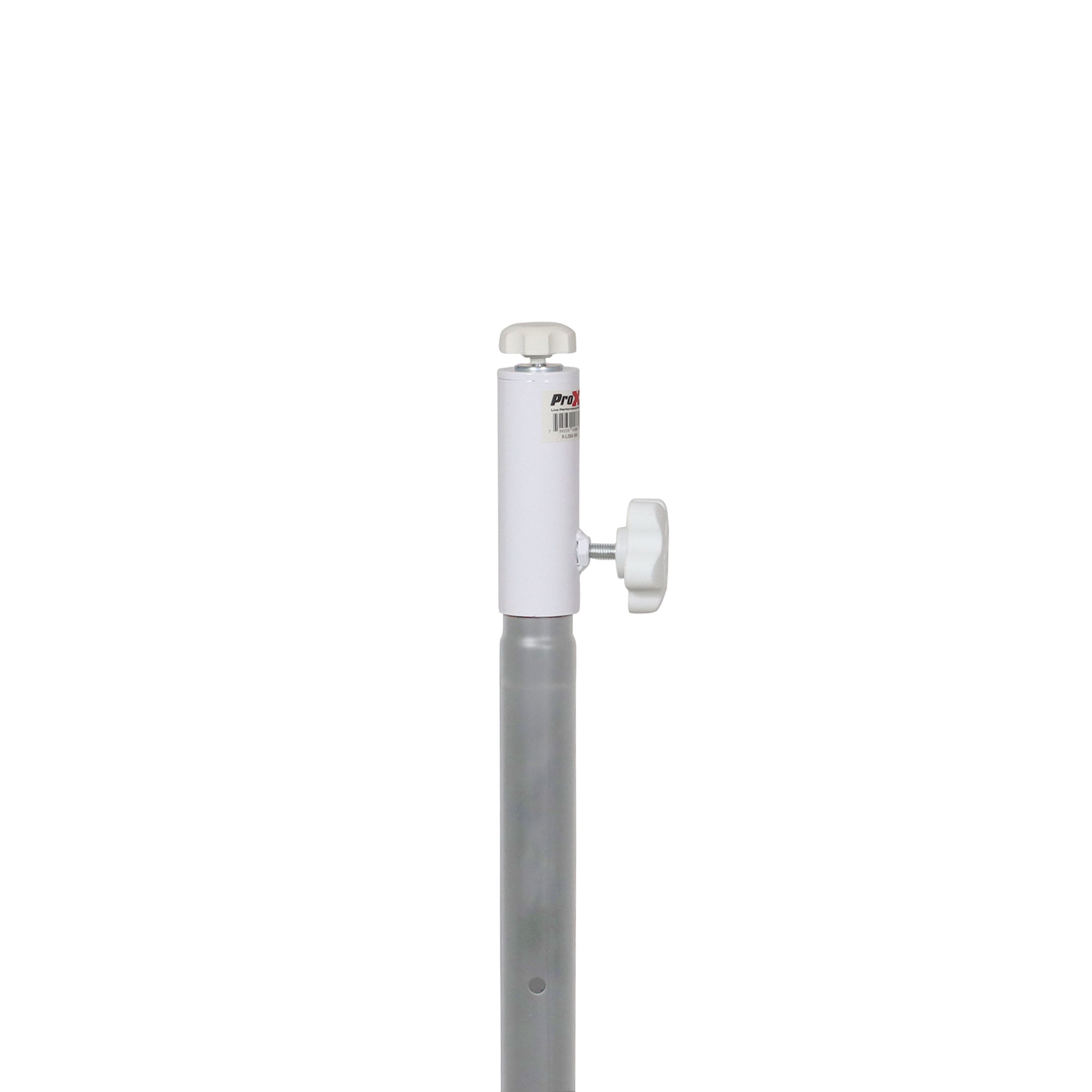 ProX 1 3/8" 35mm Universal Compact Single Stud Lighting M8 Mount for Most Speaker Stands White