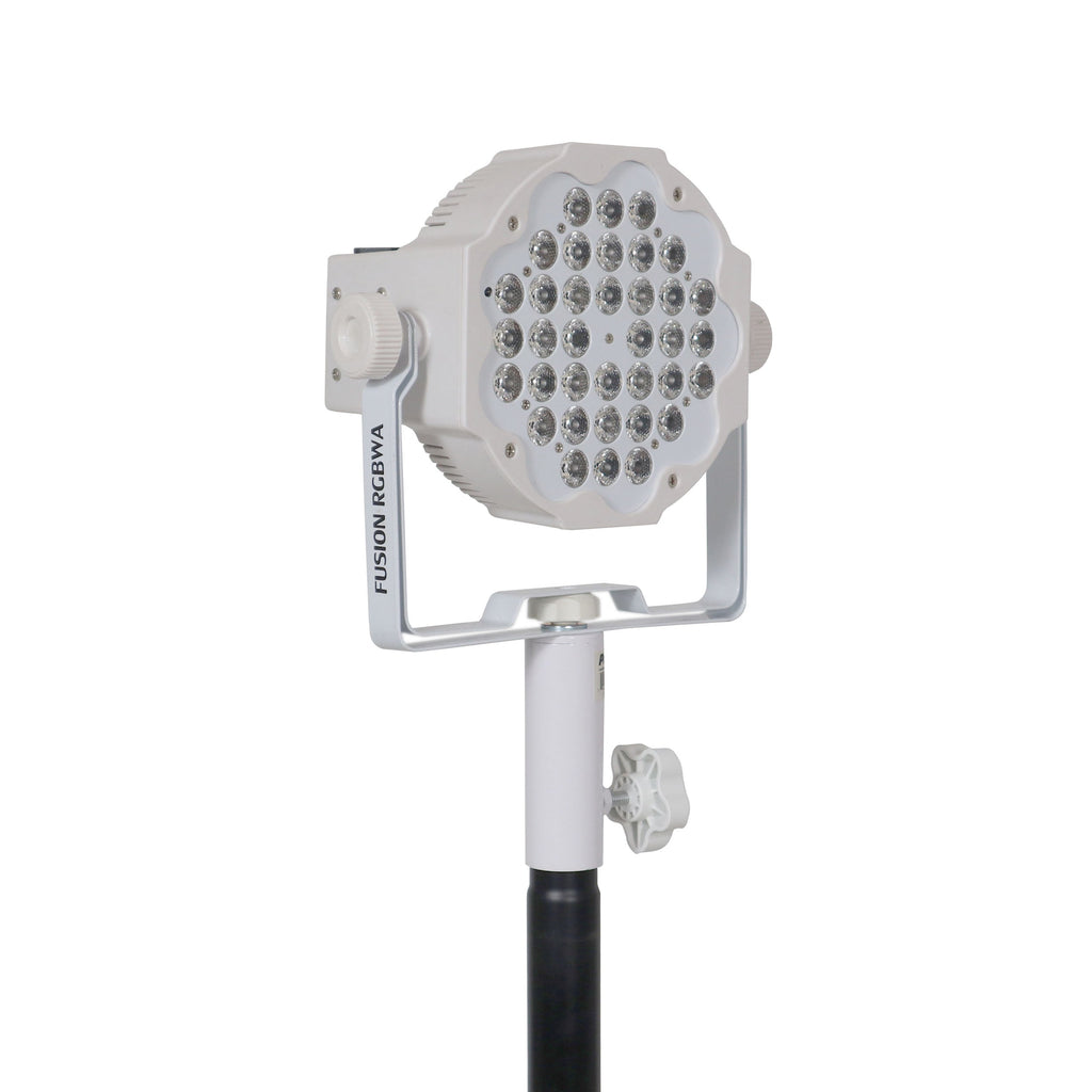 ProX 1 3/8" 35mm Universal Compact Single Stud Lighting M8 Mount for Most Speaker Stands White