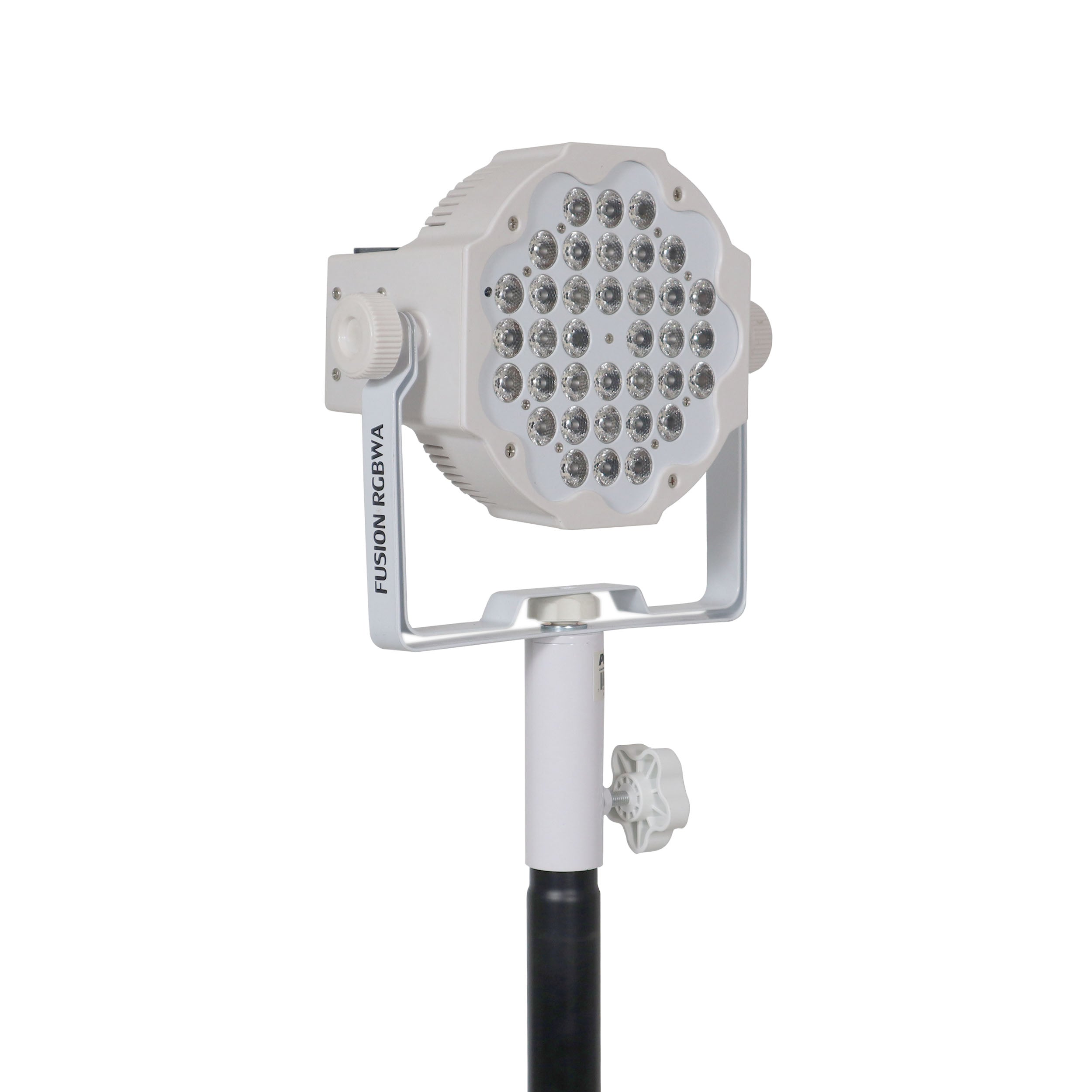 ProX 1 3/8" 35mm Universal Compact Single Stud Lighting M8 Mount for Most Speaker Stands White